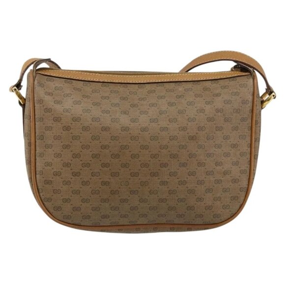 GUCCI Micro GG Supreme Web Sherry Line Bag PVC Beige Gold - Picture 2 of 15